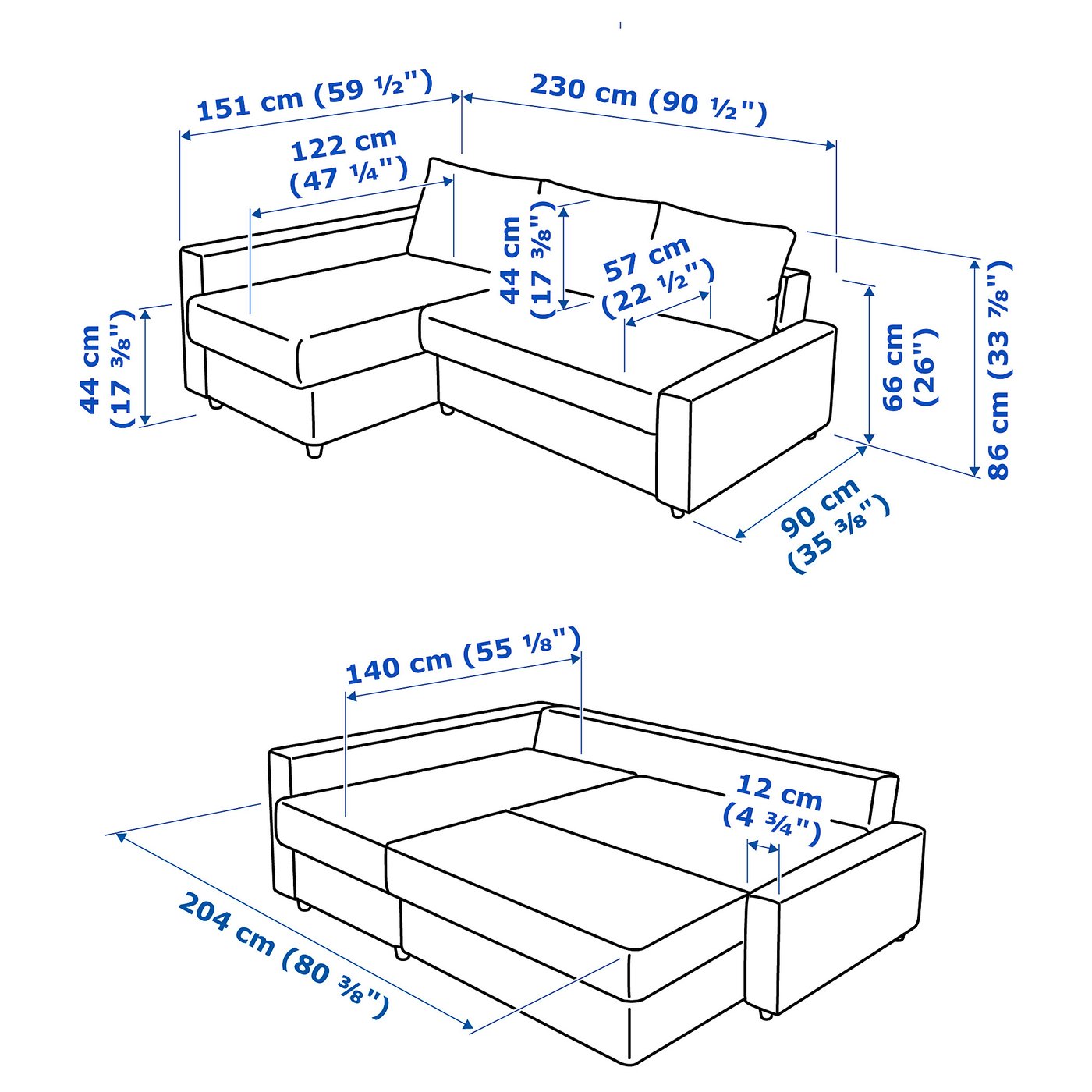 FRIHETEN / KLAGSHAMN corner sofabed with storage 294.443.27 IKEA