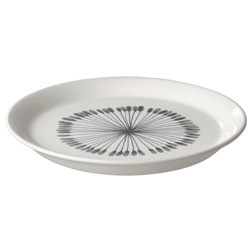 frikostig side plate white/patterned - ikea