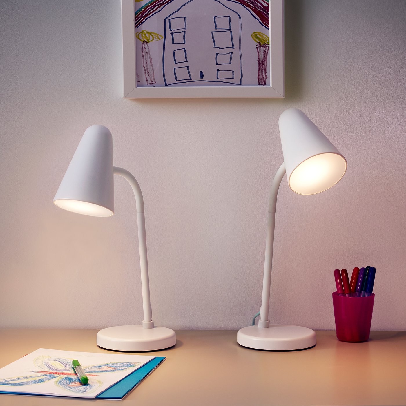 ikea desk lamp white