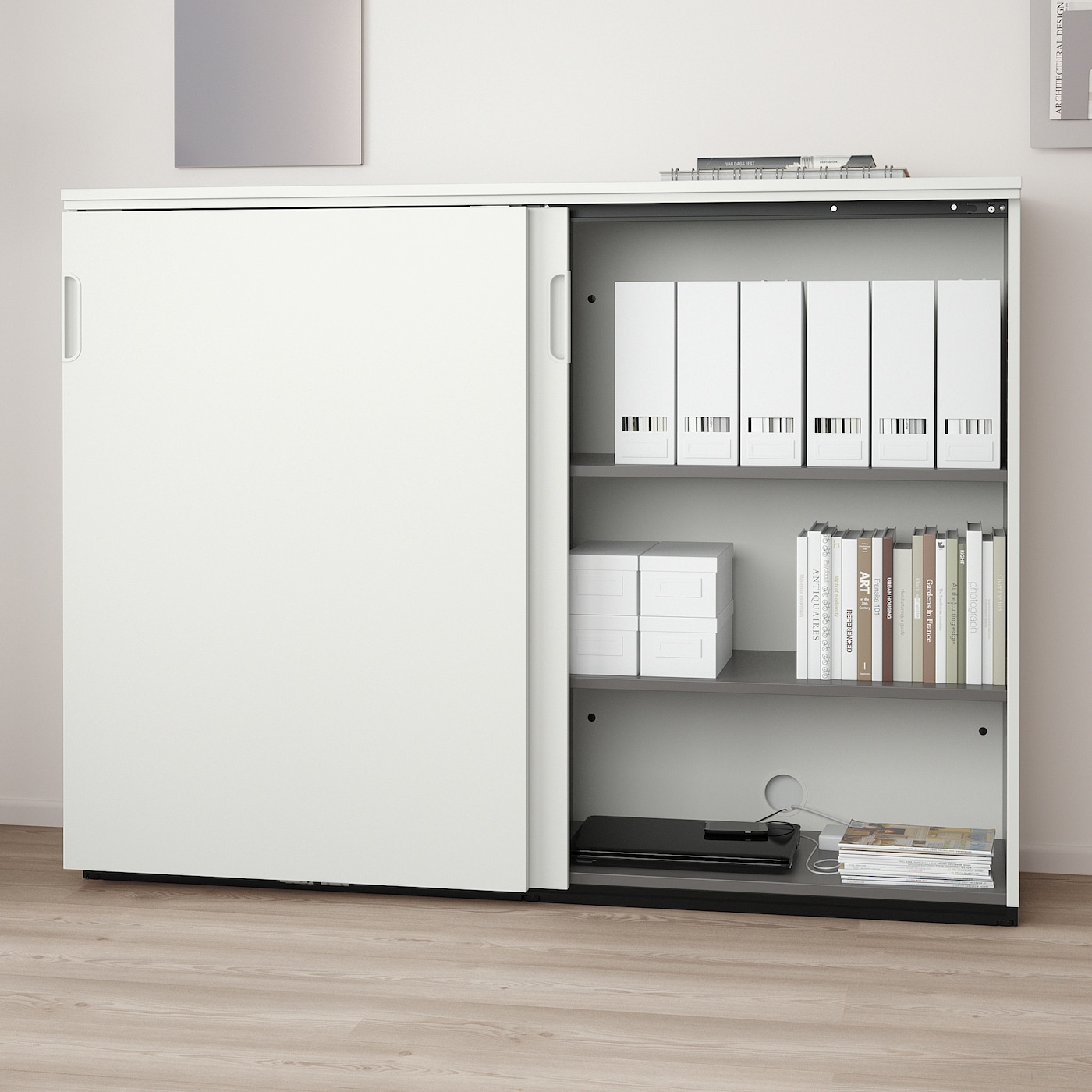 Galant Cabinet With Sliding Doors White Ikea