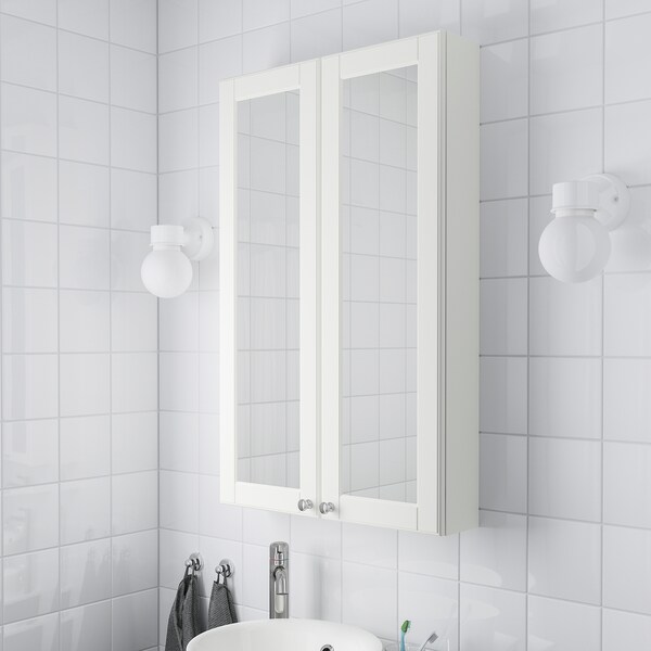 Godmorgon Mirror Cabinet With 2 Doors Kasjon White Ikea