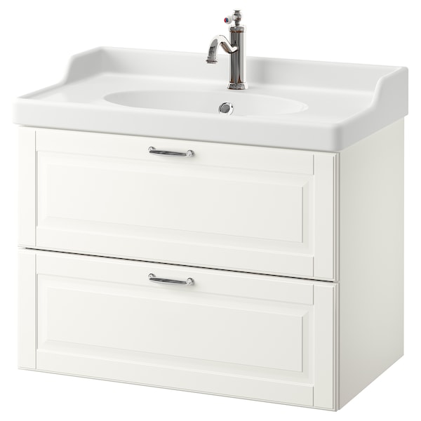 Godmorgon Rattviken Wash Stand With 2 Drawers Kasjon White