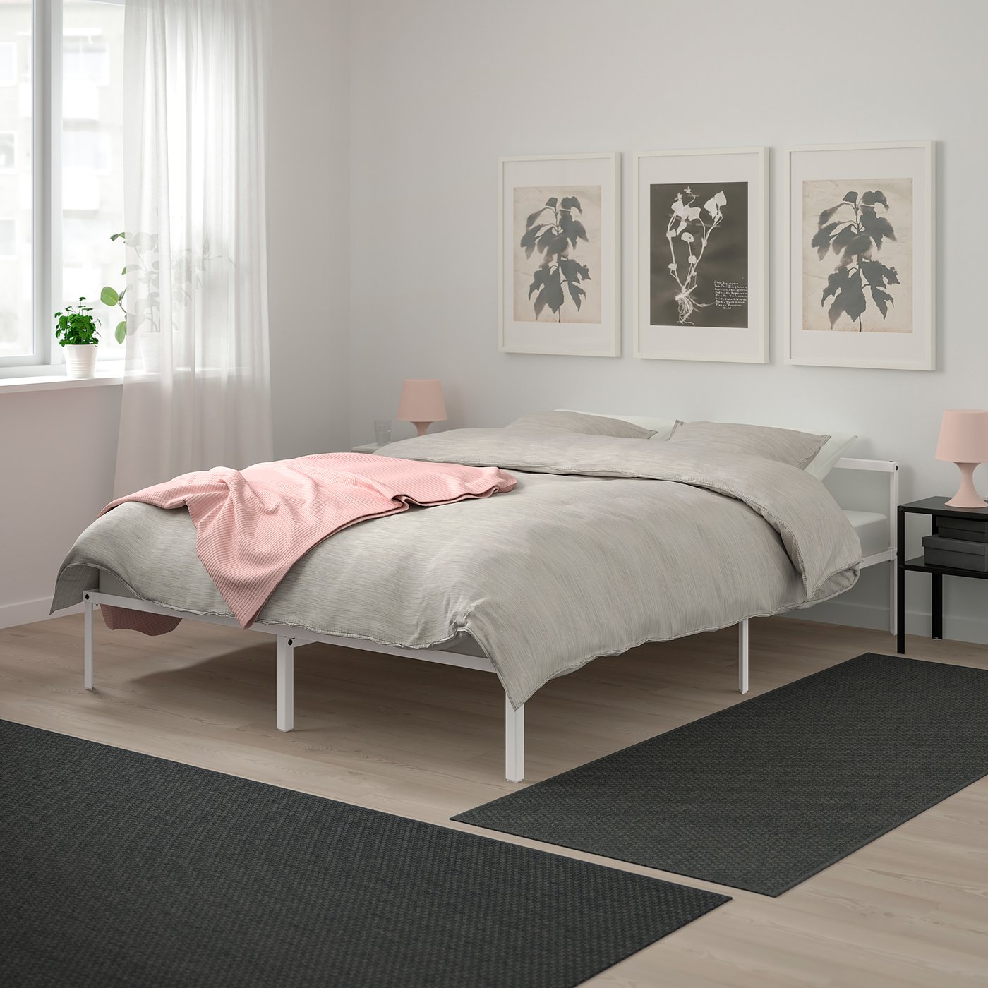 GRIMSBU Bed frame white/Luröy IKEA