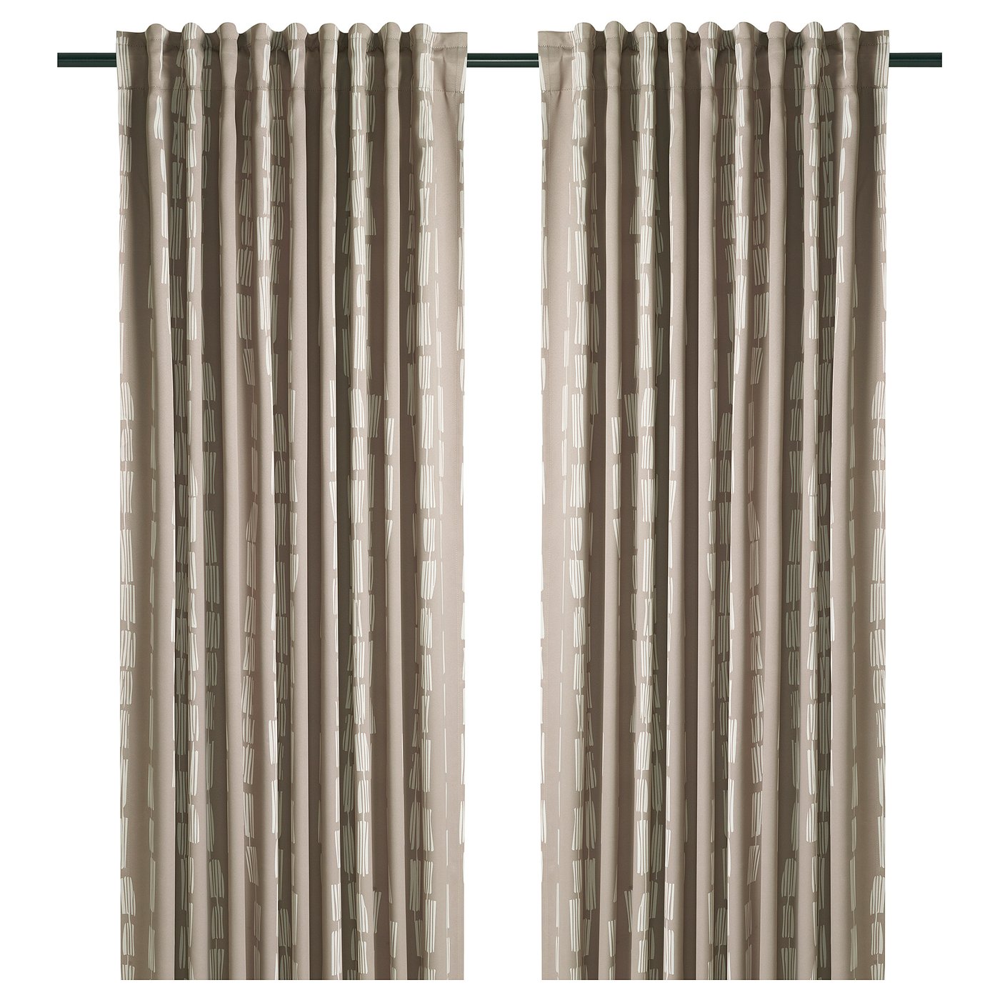 HÄCKBERBERIS room darkening curtains, 1 pair beige IKEA