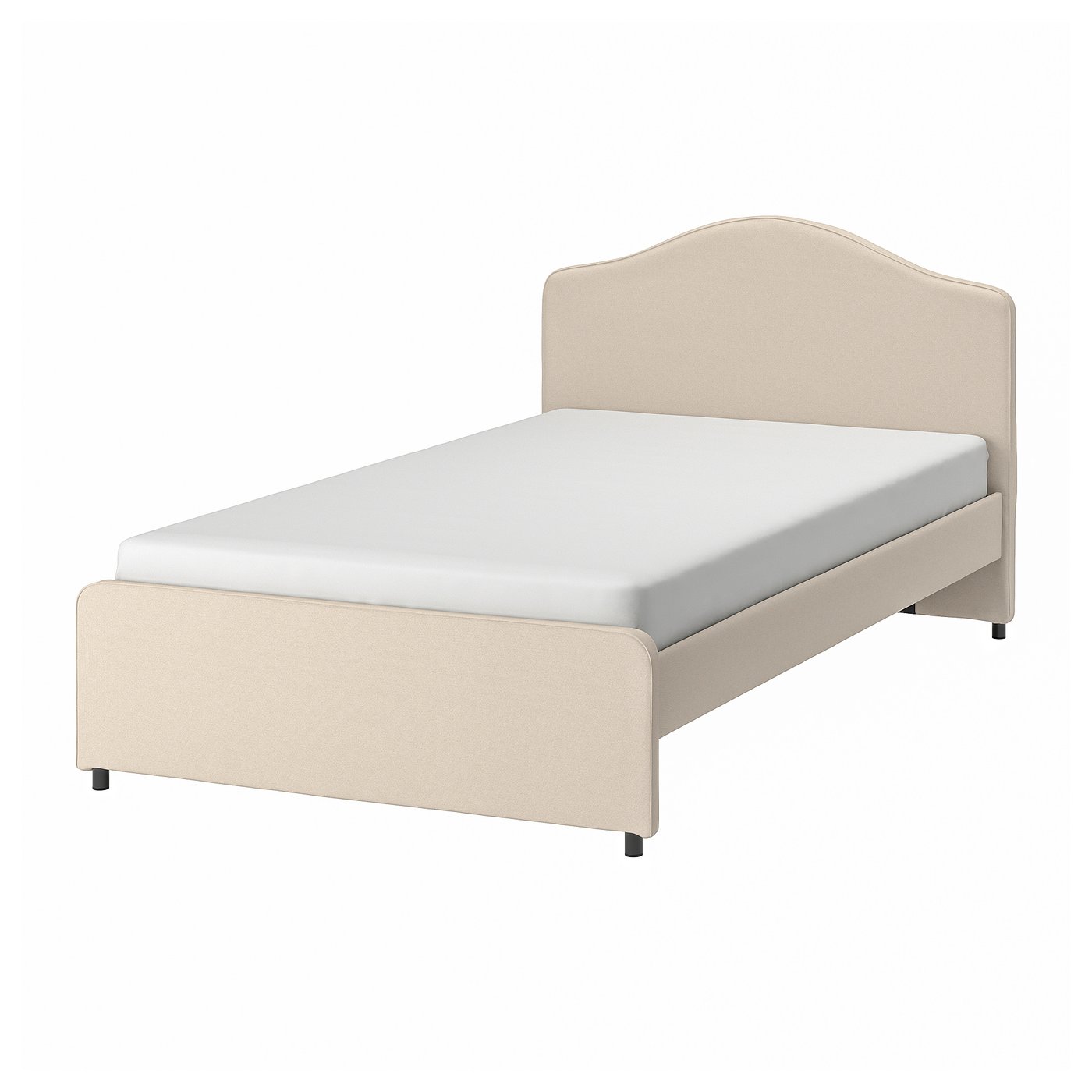 HAUGA Upholstered bed frame Lofallet beige IKEA