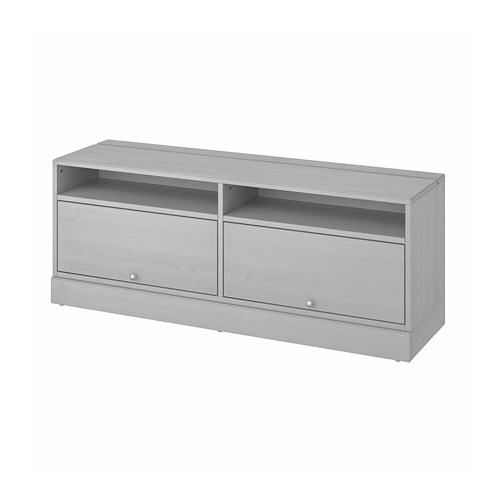 Havsta Tv Bench With Plinth Grey Ikea