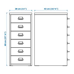Helmer Drawer Unit On Castors Black Ikea