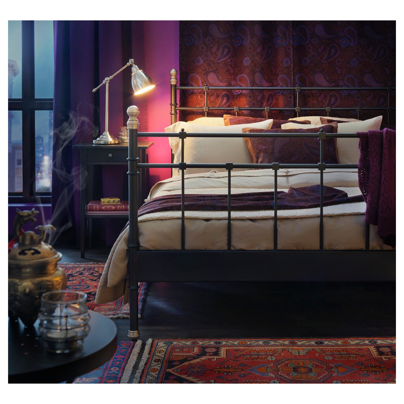 Hemnes Bedside Table Black Brown Ikea