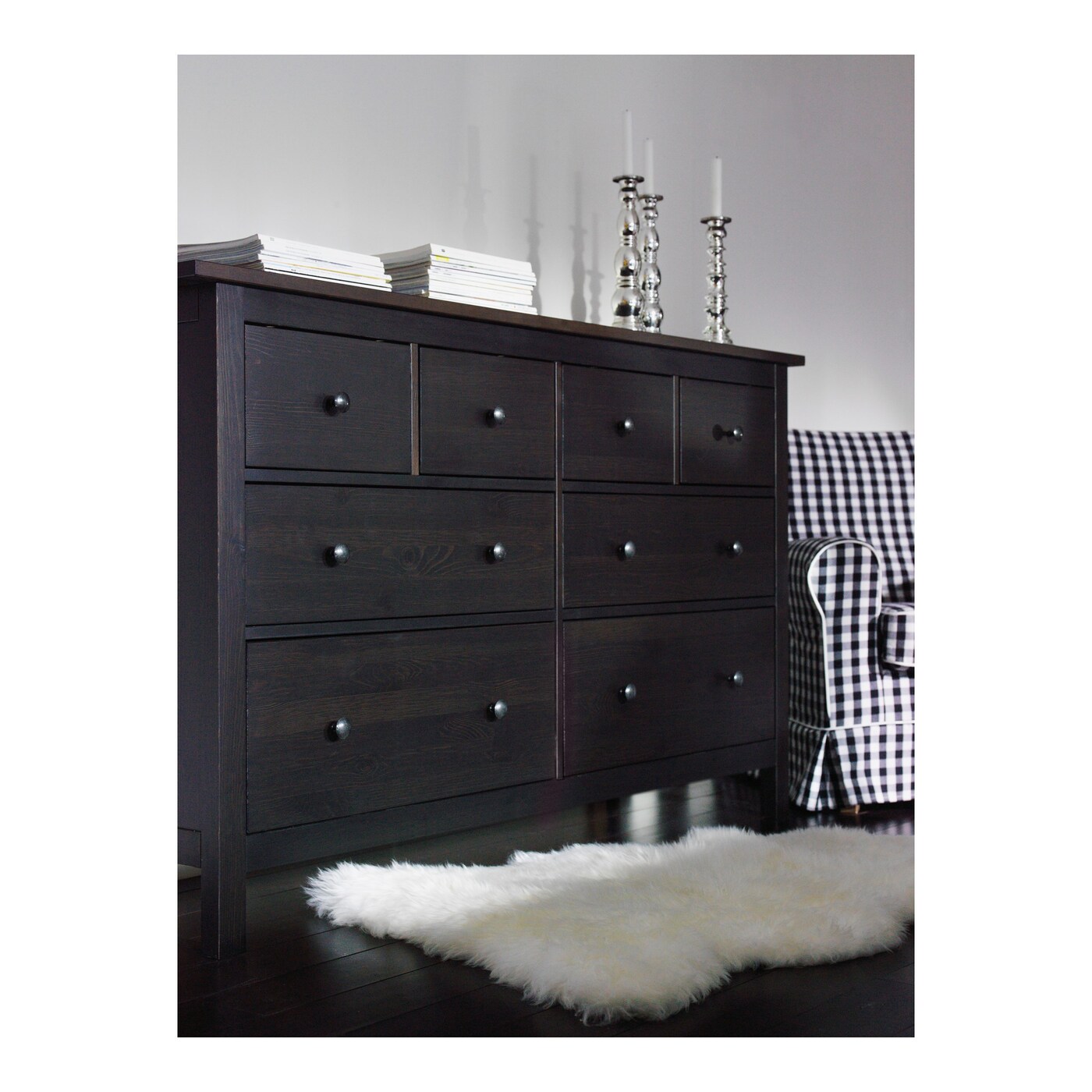 Hemnes Chest Of 8 Drawers Black Brown Ikea