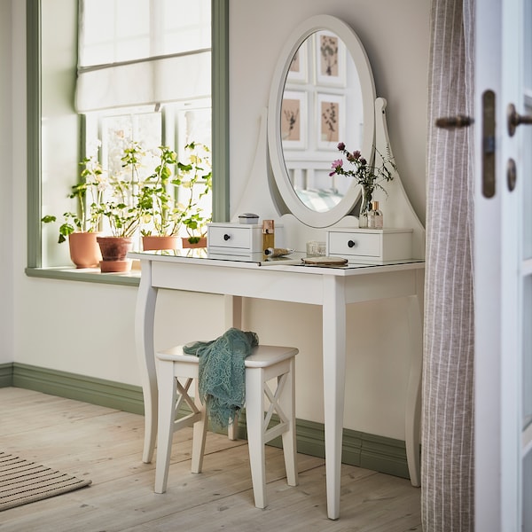 Hemnes Dressing Table With Mirror White Ikea