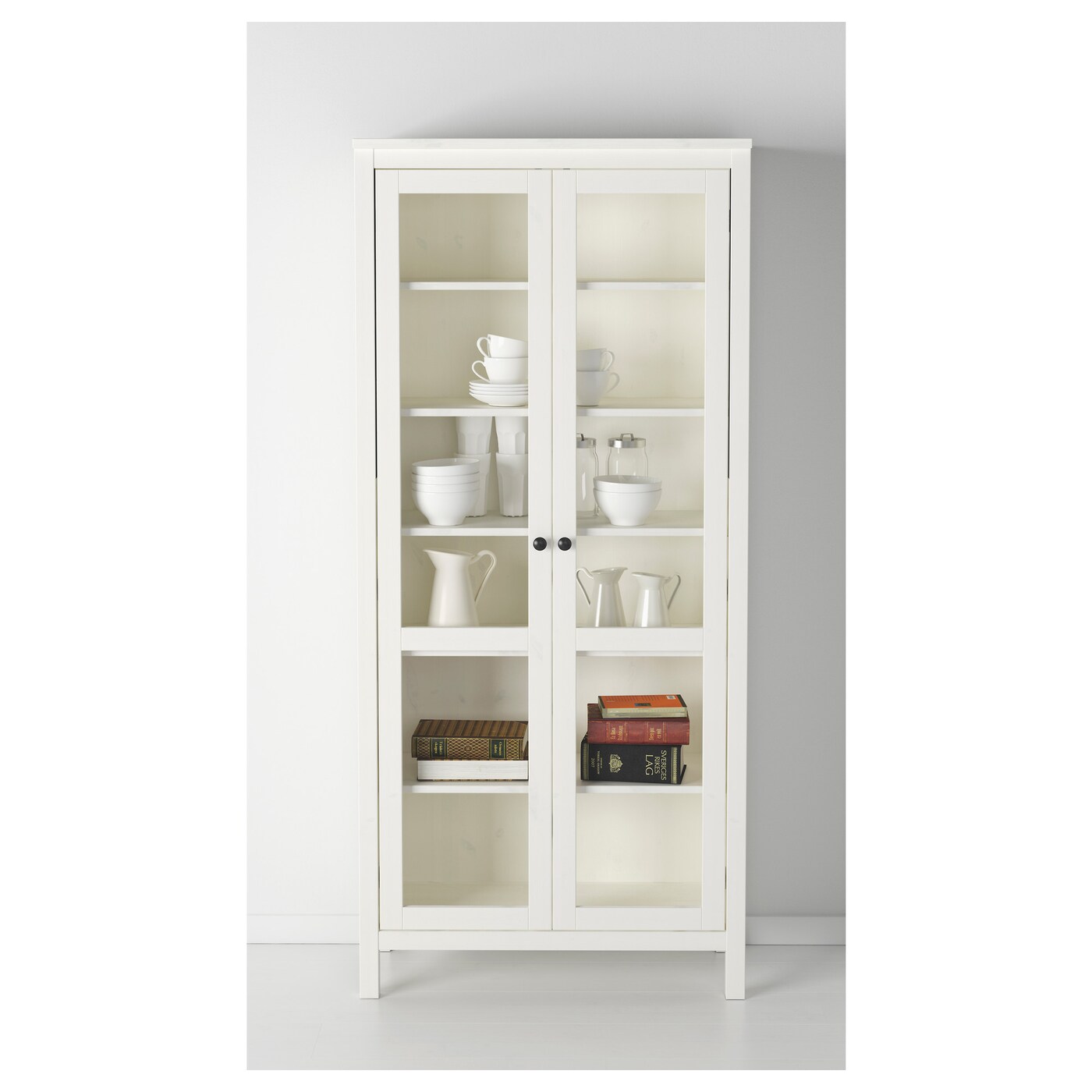 Hemnes Glass Door Cabinet White Stain Ikea