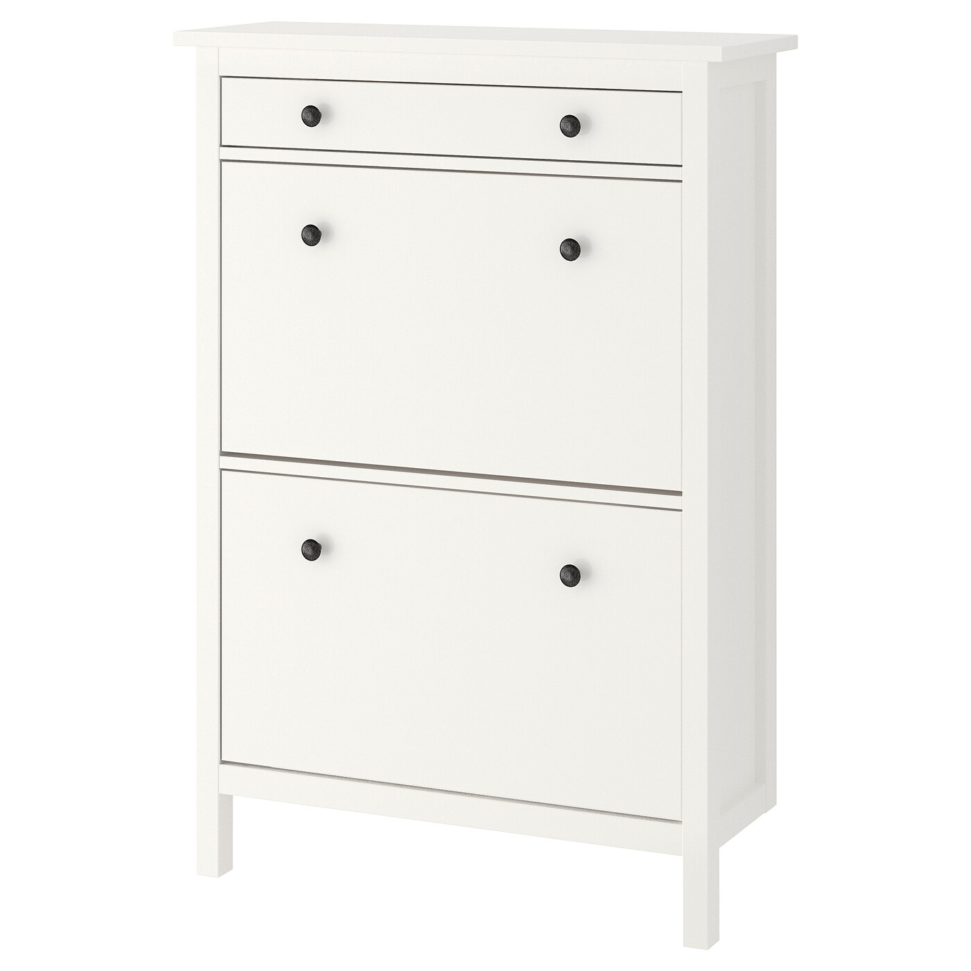 Hemnes Shoe Cabinet With 2 Compartments White Ikea