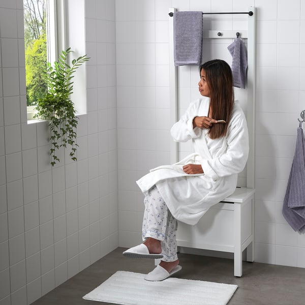White Bathroom 3 Door Storage Bench One Stop Furniture Shop