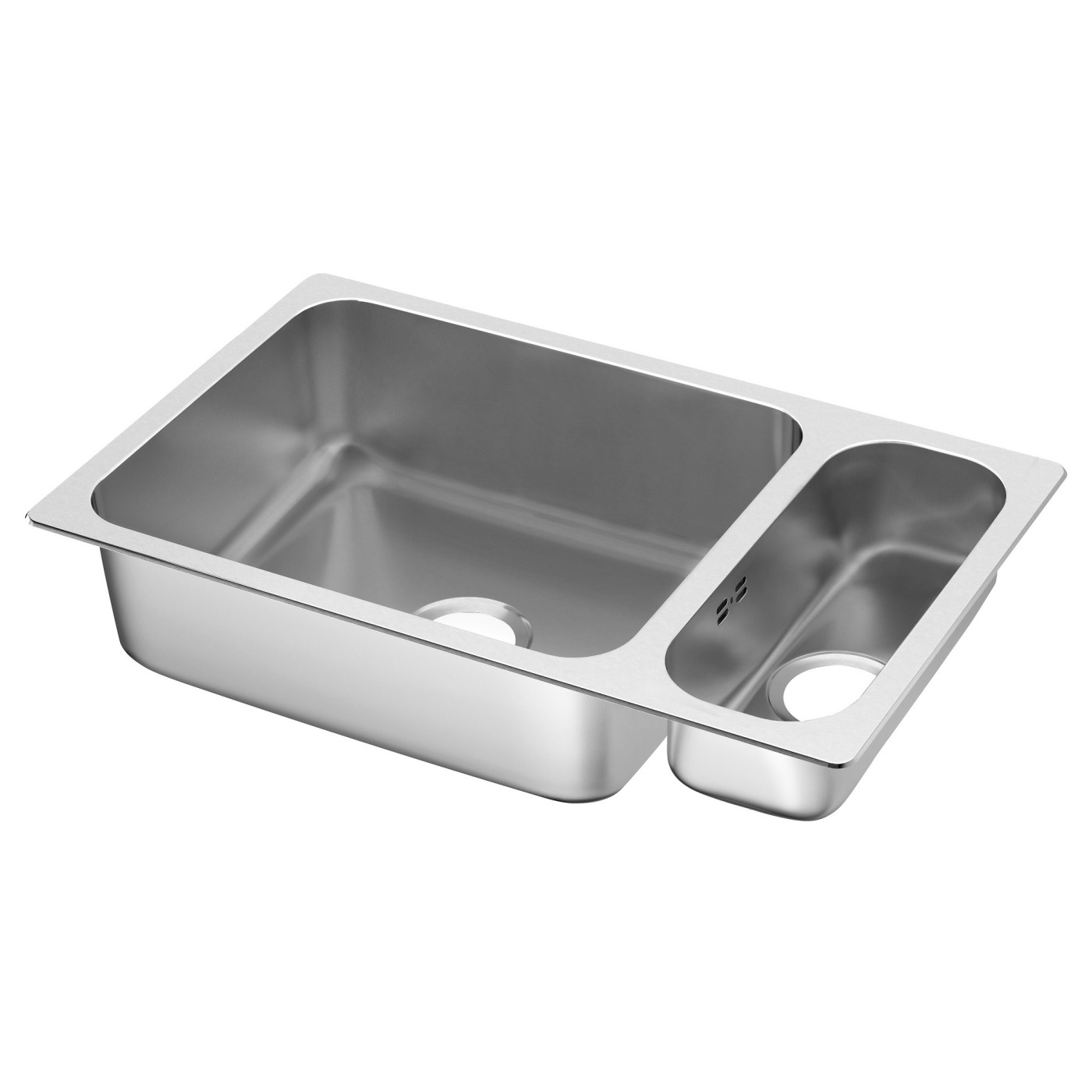 HILLESJÖN inset sink 1 1/2 bowl stainless steel - IKEA