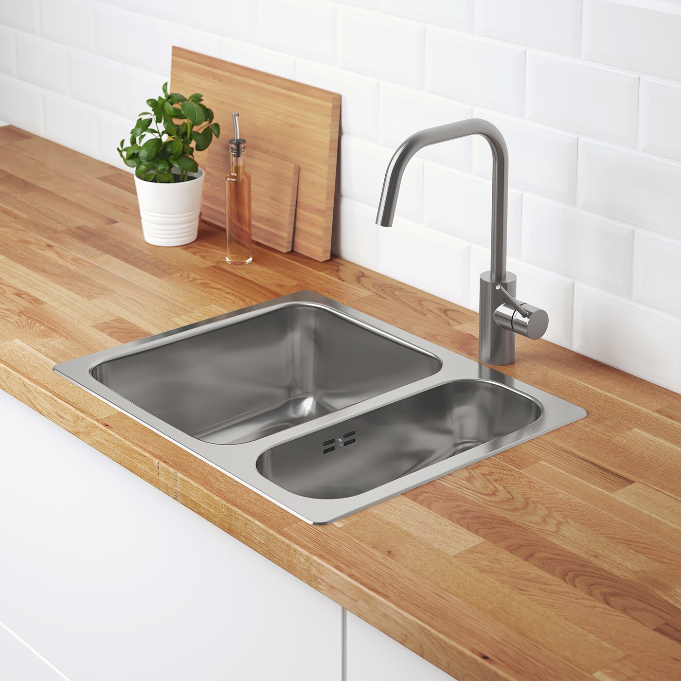 Hillesjon Inset Sink 1 1 2 Bowl Stainless Steel Ikea