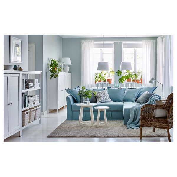 Holmsund Corner Sofa Bed Orrsta Light Blue Ikea