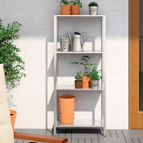 Hyllis Shelving Unit In Outdoor Galvanised Ikea