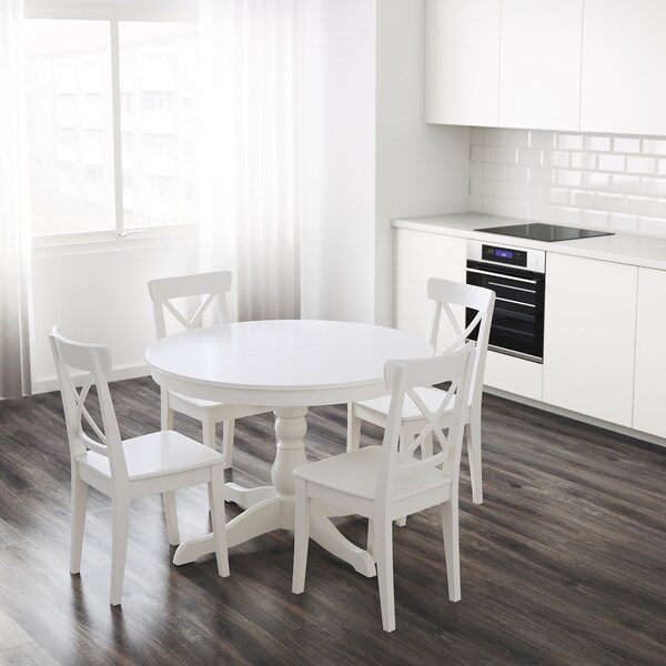 Ingatorp Extendable Table White Ikea