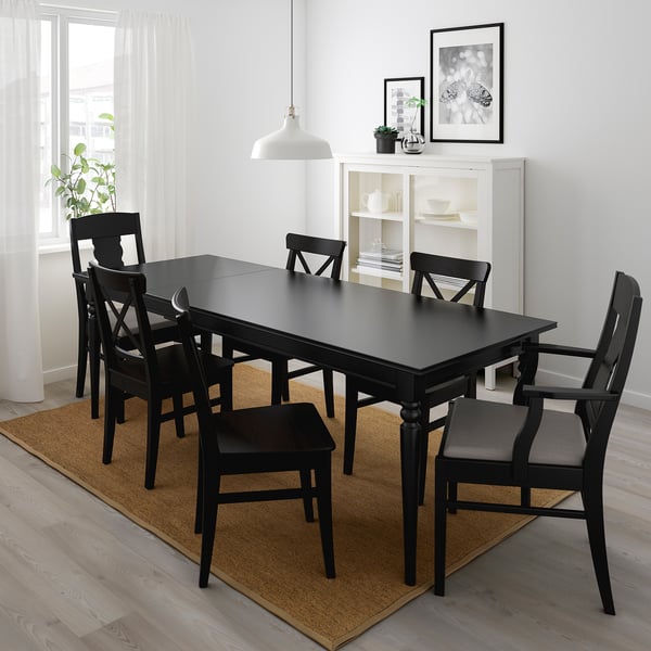 INGATORP Extendable table - black - IKEA Post your items for free.