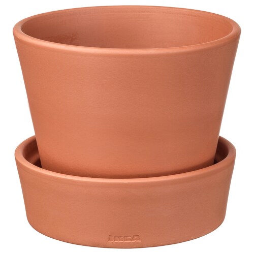 Ingefara Plant Pot With Saucer Outdoor Terracotta Ikea