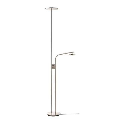 SIMRISHAMN floor lamp chromeplated/opal white glass IKEA