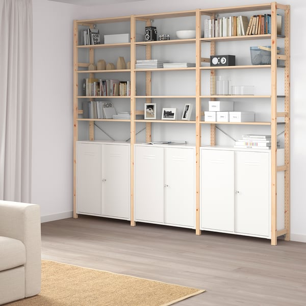Ivar Cabinet With Doors White Ikea
