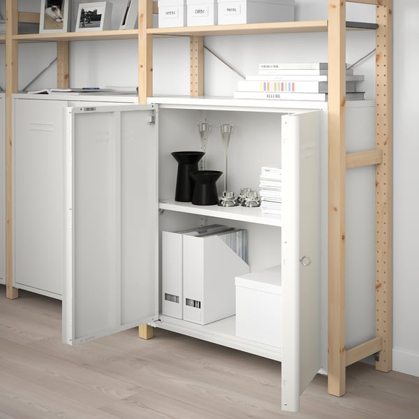 Ivar Cabinet With Doors White Ikea