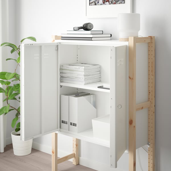 Ivar Cabinet With Doors White Ikea