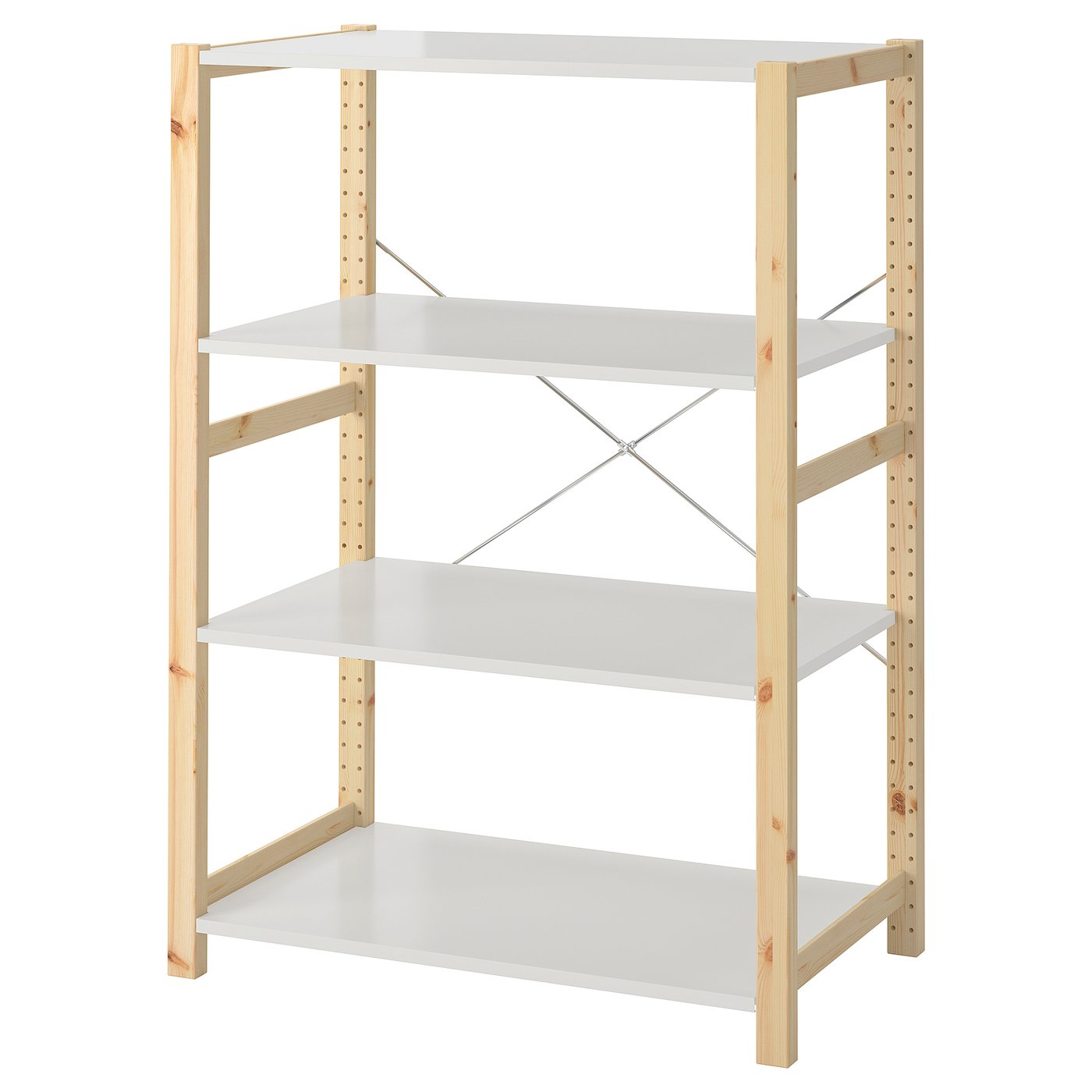 IVAR shelving unit pine/metal white IKEA