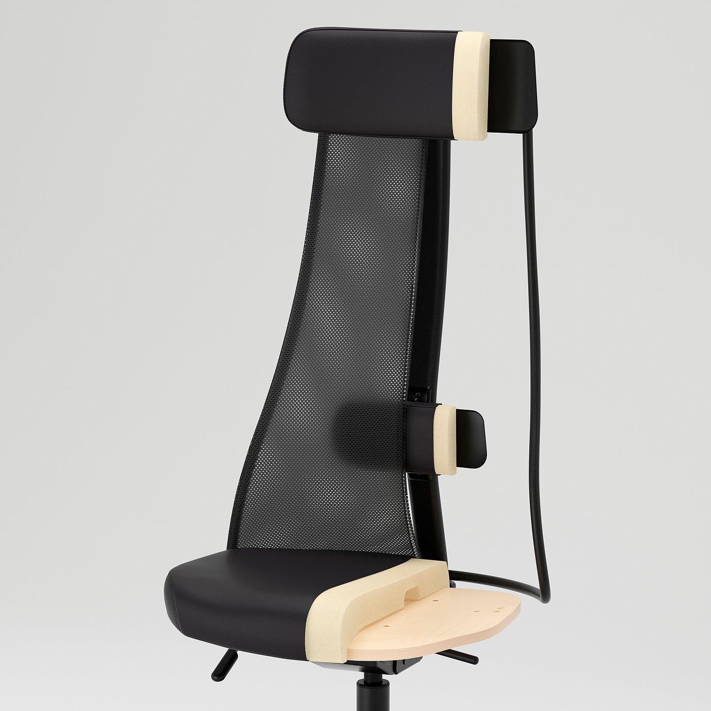 jÄrvfjÄllet office chair with armrests  glose black