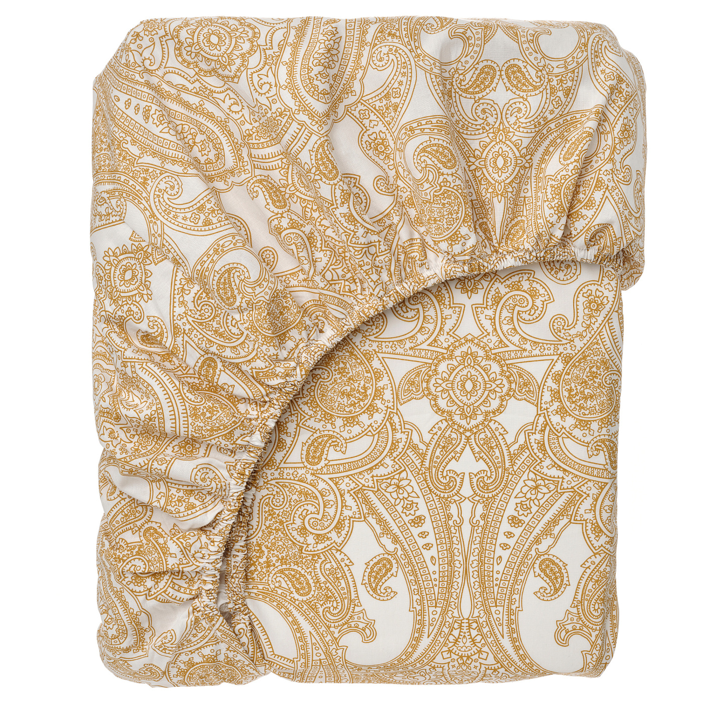 J Ttevallmo Fitted Sheet Yellow White 305 496 96 Ikea