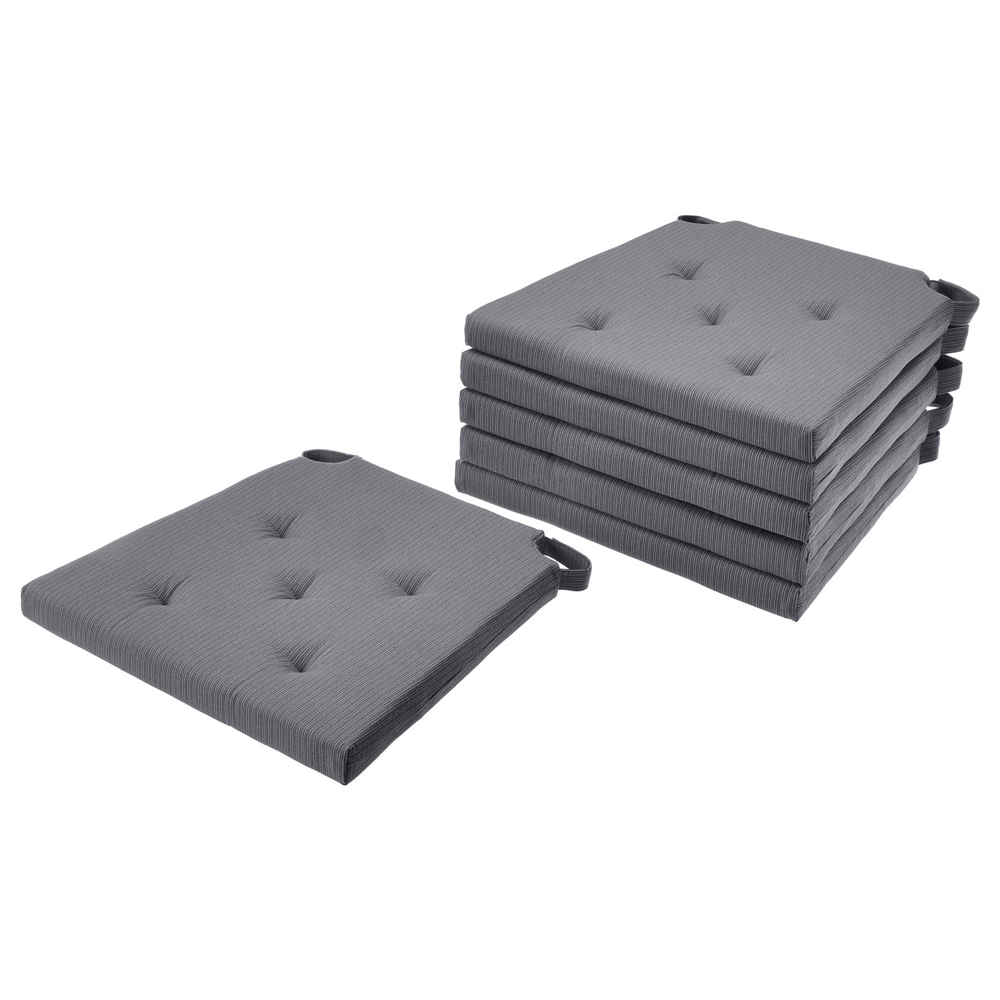 JUSTINA chair pad grey 095.032.33 IKEA