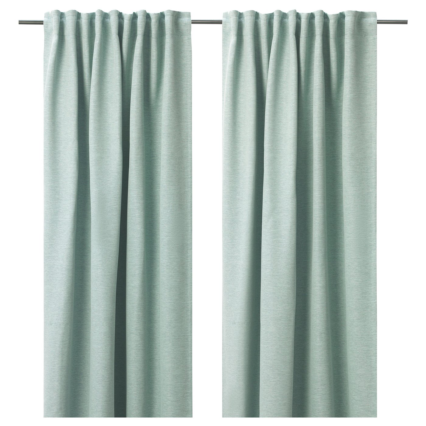 KALAMONDIN room darkening curtains, 1 pair light green 805.502.77 IKEA