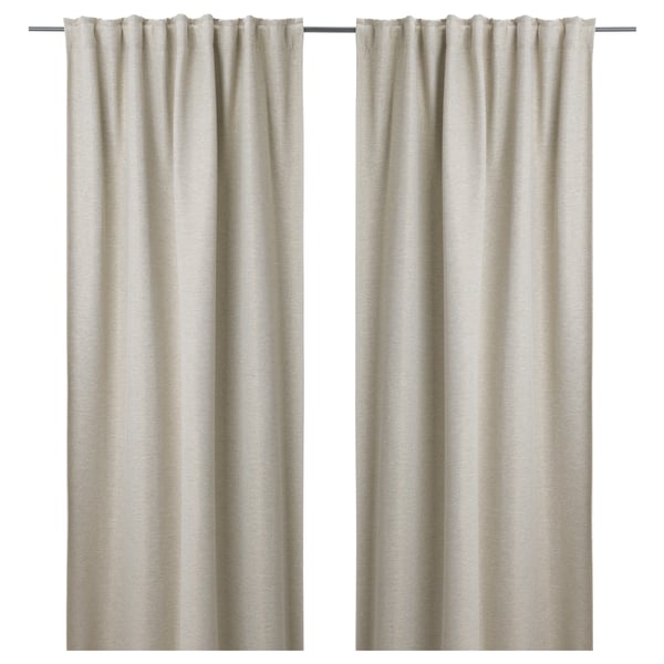 Kalamondin Room Darkening Curtains 1 Pair Beige Ikea