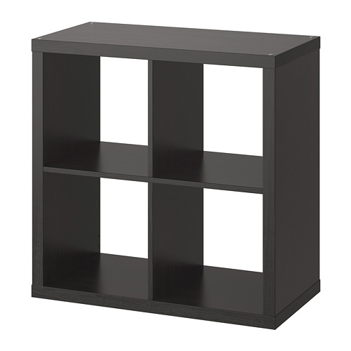 KALLAX shelving unit grey/wood effect 804.764.85 IKEA