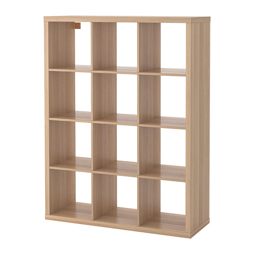 KALLAX shelving unit white stained oak effect 404.717.29 IKEA