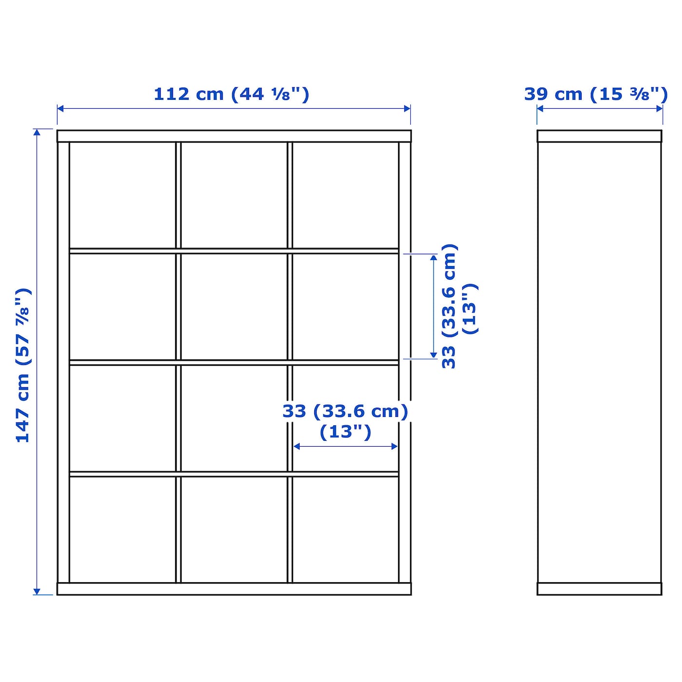 Kallax Shelving Unit With 4 Inserts White Ikea
