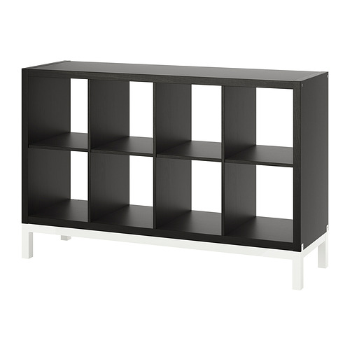 KALLAX shelving unit grey/wood effect 804.764.85 IKEA