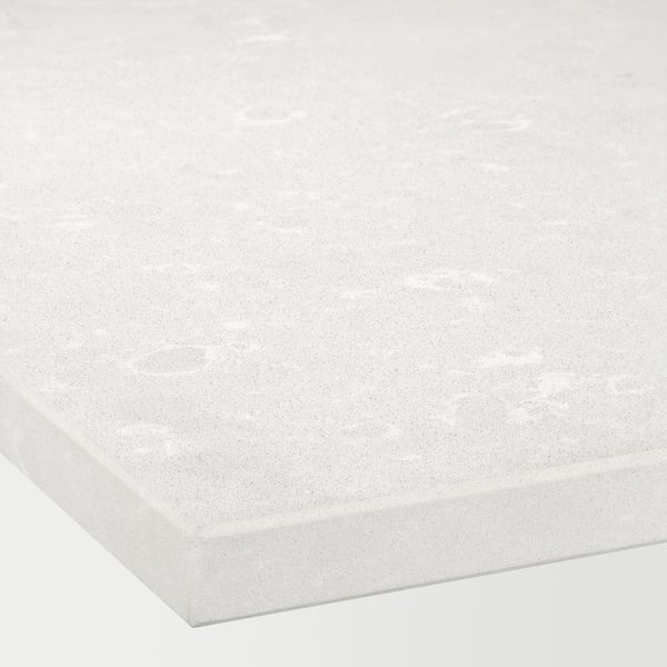 KASKER Custom made worktop - matt white, marble effect ...