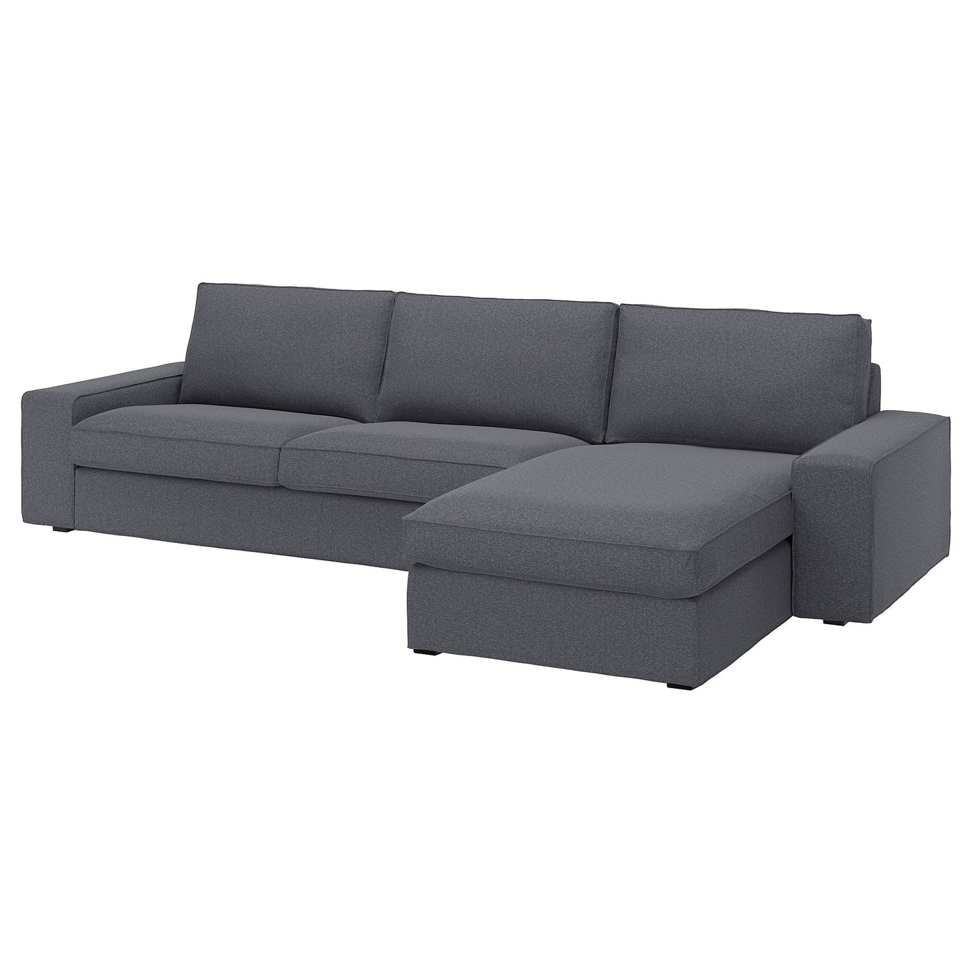 KIVIK 4seat sofa with chaise longue Gunnared medium grey IKEA