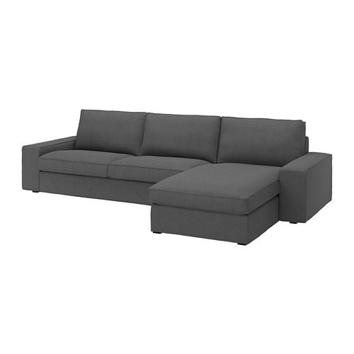 KIVIK 3seat sofa with chaise longue Gunnared medium grey 894.848.86 IKEA