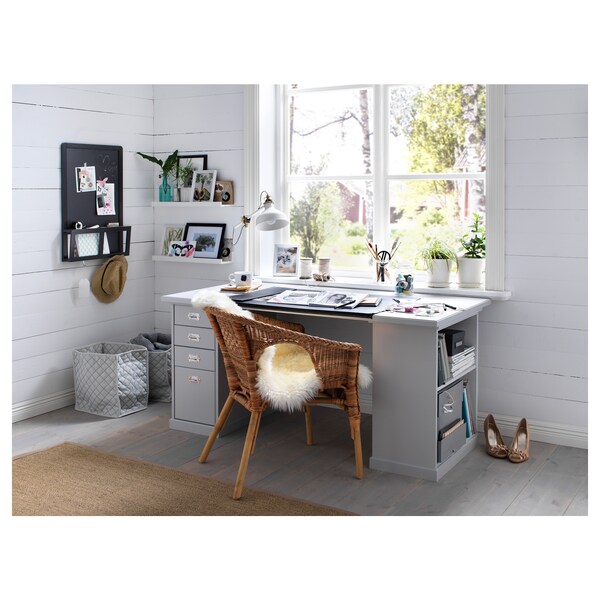Klimpen Table Leg With Storage Light Grey Ikea