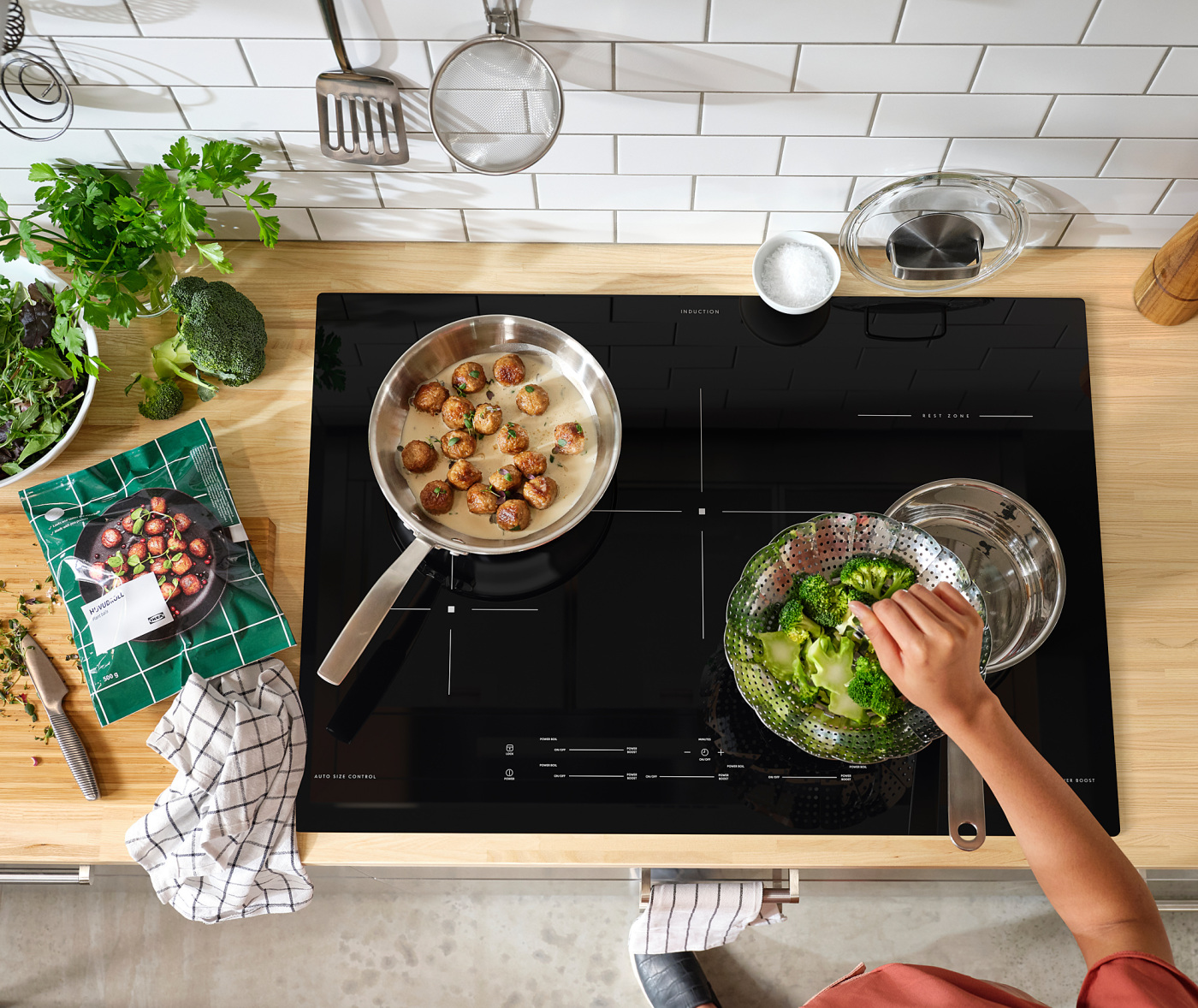 IKEA KLOCKREN Splatter Screen - 34 Cm Stainless Steel Splash Guard For Frying Pans