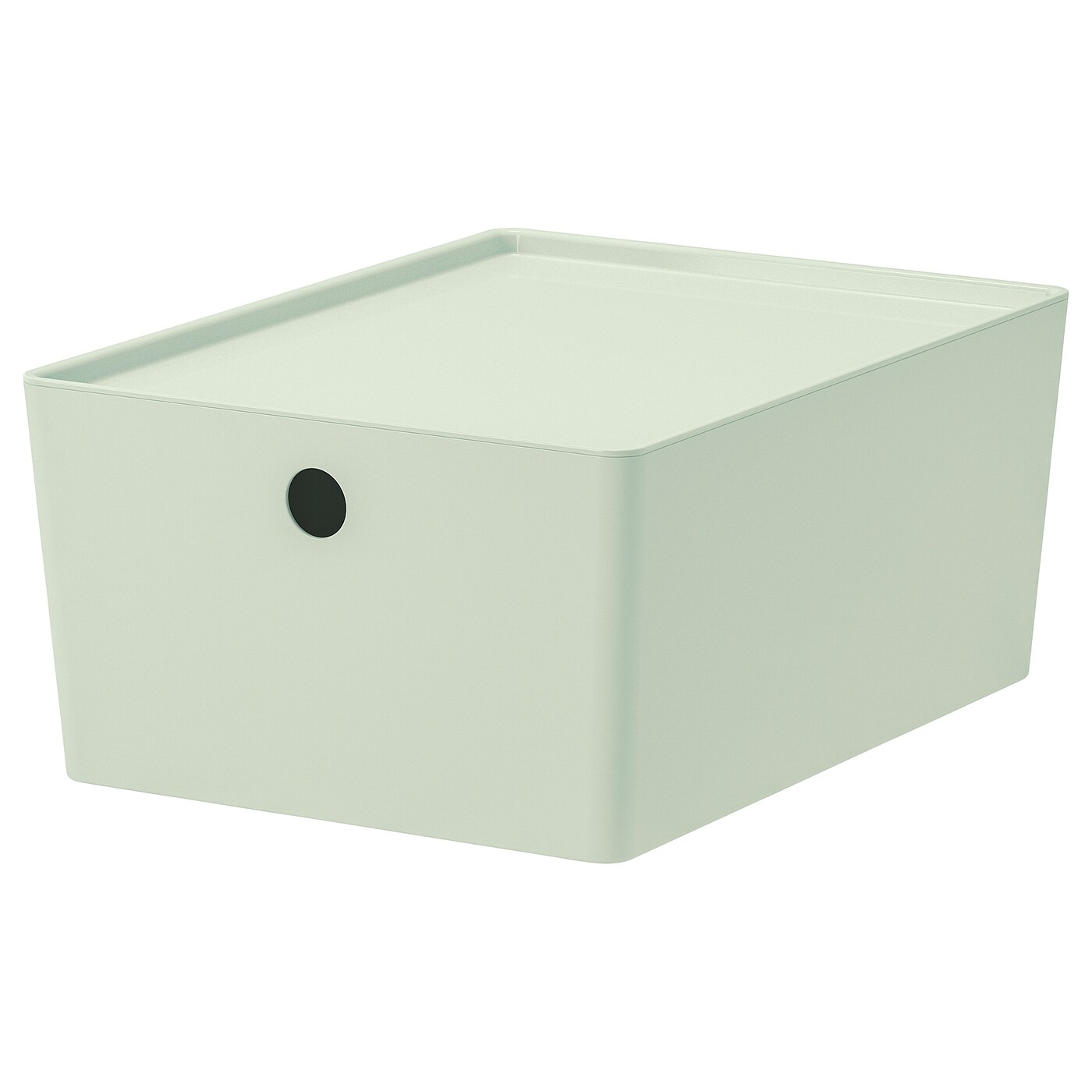 green plastic storage boxes with lids