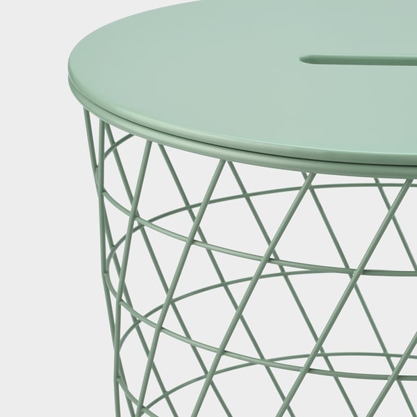 Kvistbro Storage Table Light Grey Green Ikea