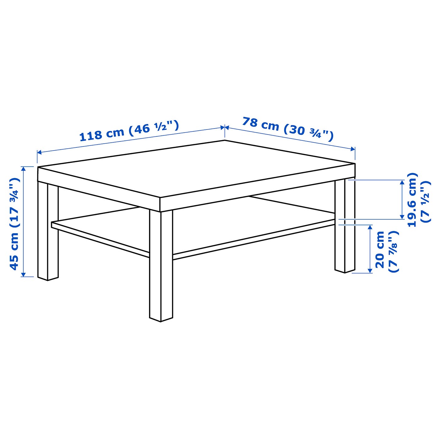 coffee table size