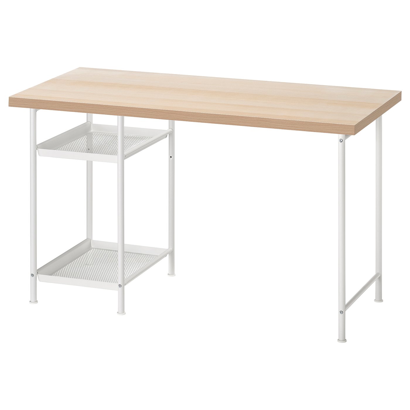 lagnet 3個 LAGKAPTEN / SPÄND desk white stained oak effect/white - IKEA