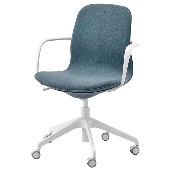 Langfjall Office Chair With Armrests Gunnared Blue White Ikea