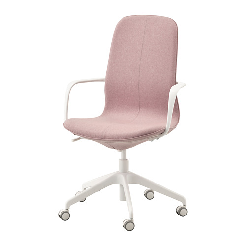 Langfjall Office Chair With Armrests Gunnared Dark Grey White