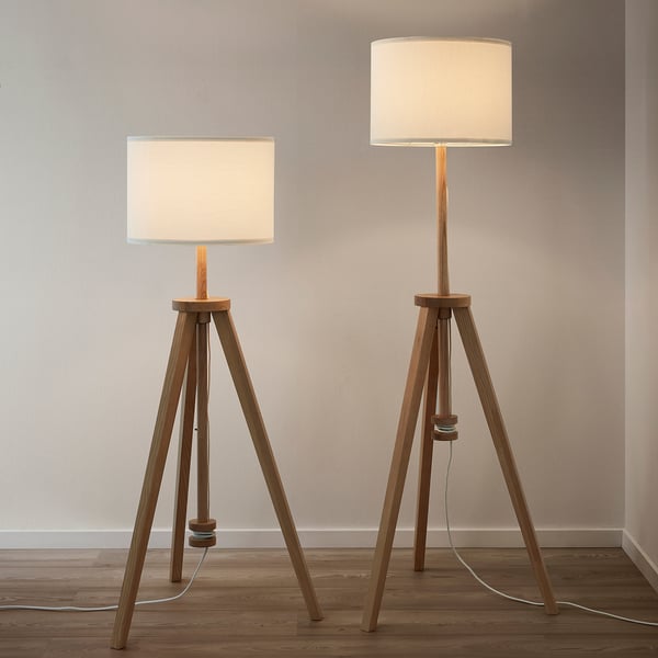 Lauters Floor Lamp Ash White Ikea